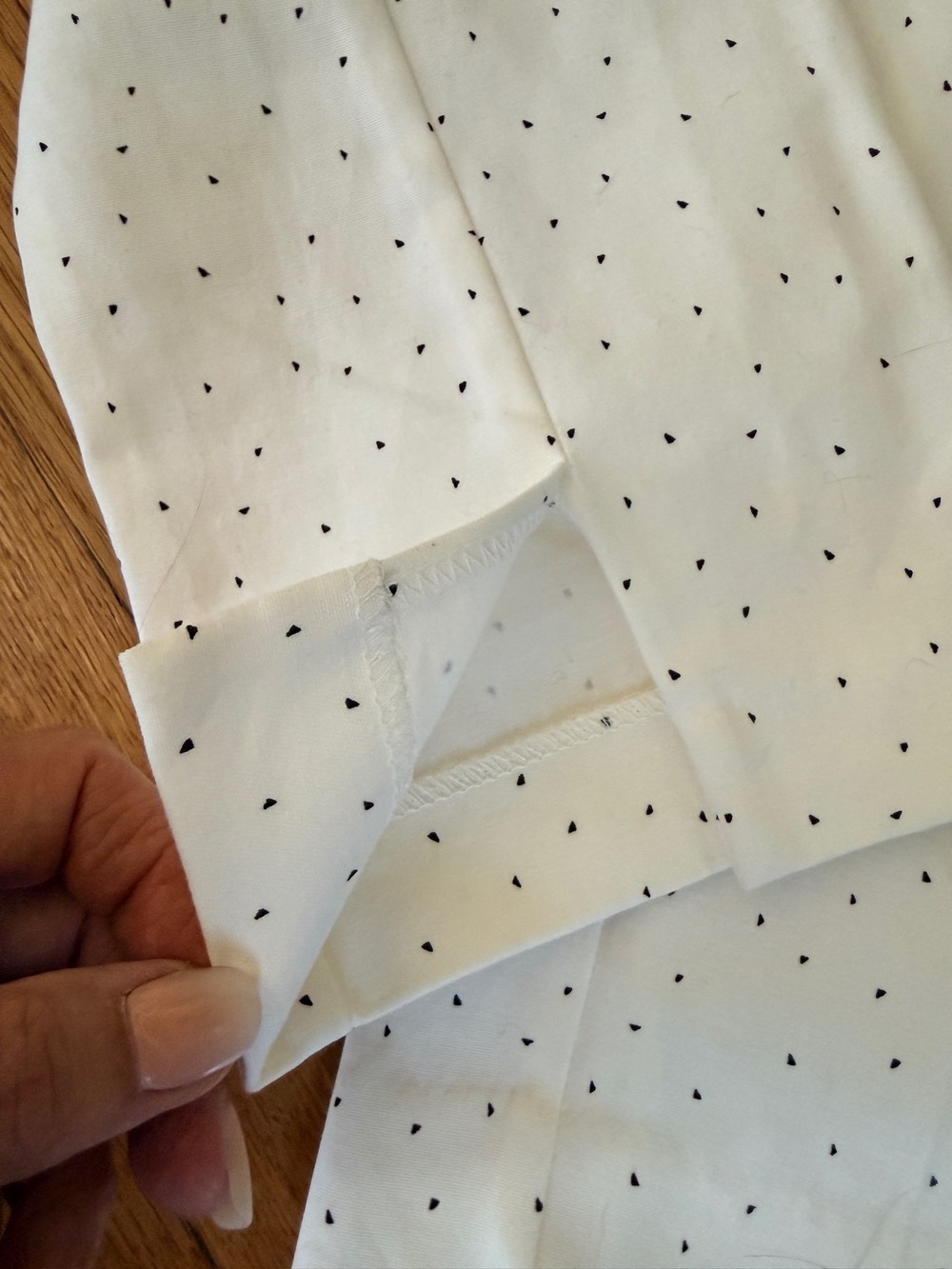 A New Day Slim Ankle Cream Black Polka Dot Pants Size 6 NWT - Picture 3 of 11